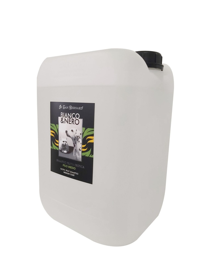[BNSHAFRU10000] Bianco e Nero - Shampoo universale alla frutta – Pelo medio - 10 L