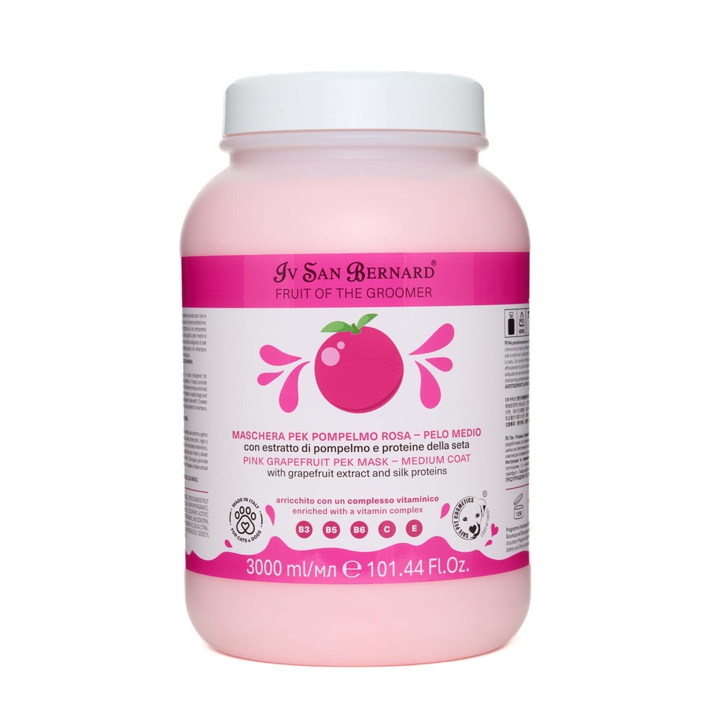 Fruit of the Groomer - Masque Pamplemousse Rose Poils Mi-long - 3 L