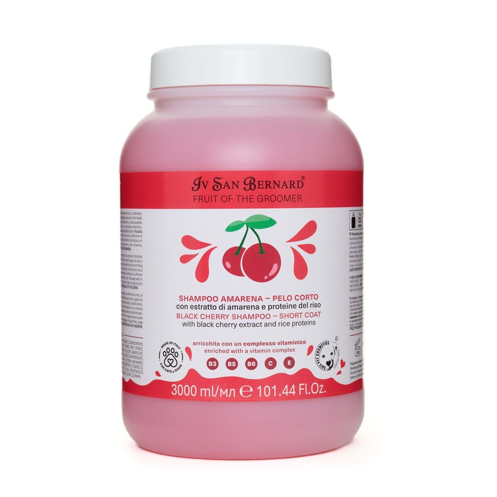 Fruit of the Groomer - Shampoing Griotte Poils Courts - 3 L