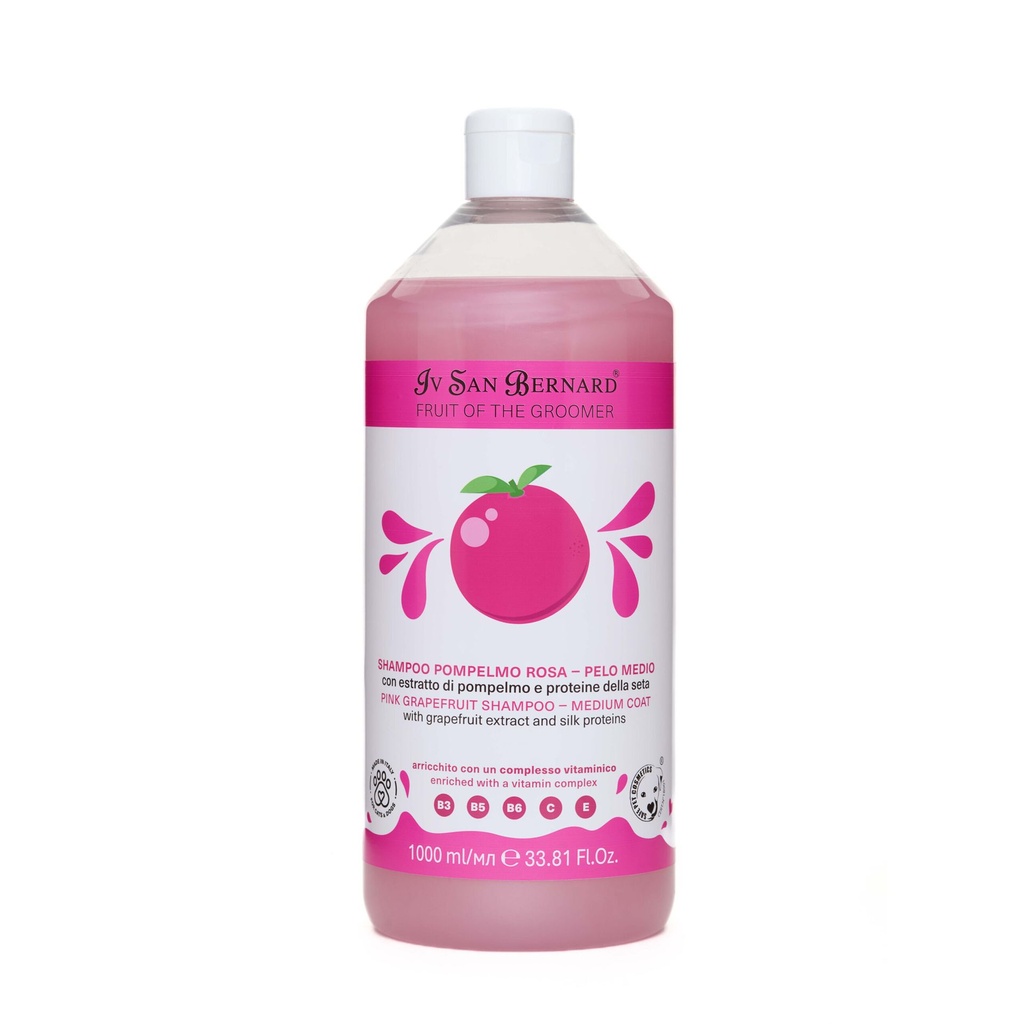 [FRUSHAPOM1000] Fruit of the Groomer - Rosa-Grapefruit-Shampoo Mittellanges Haar - 1 L