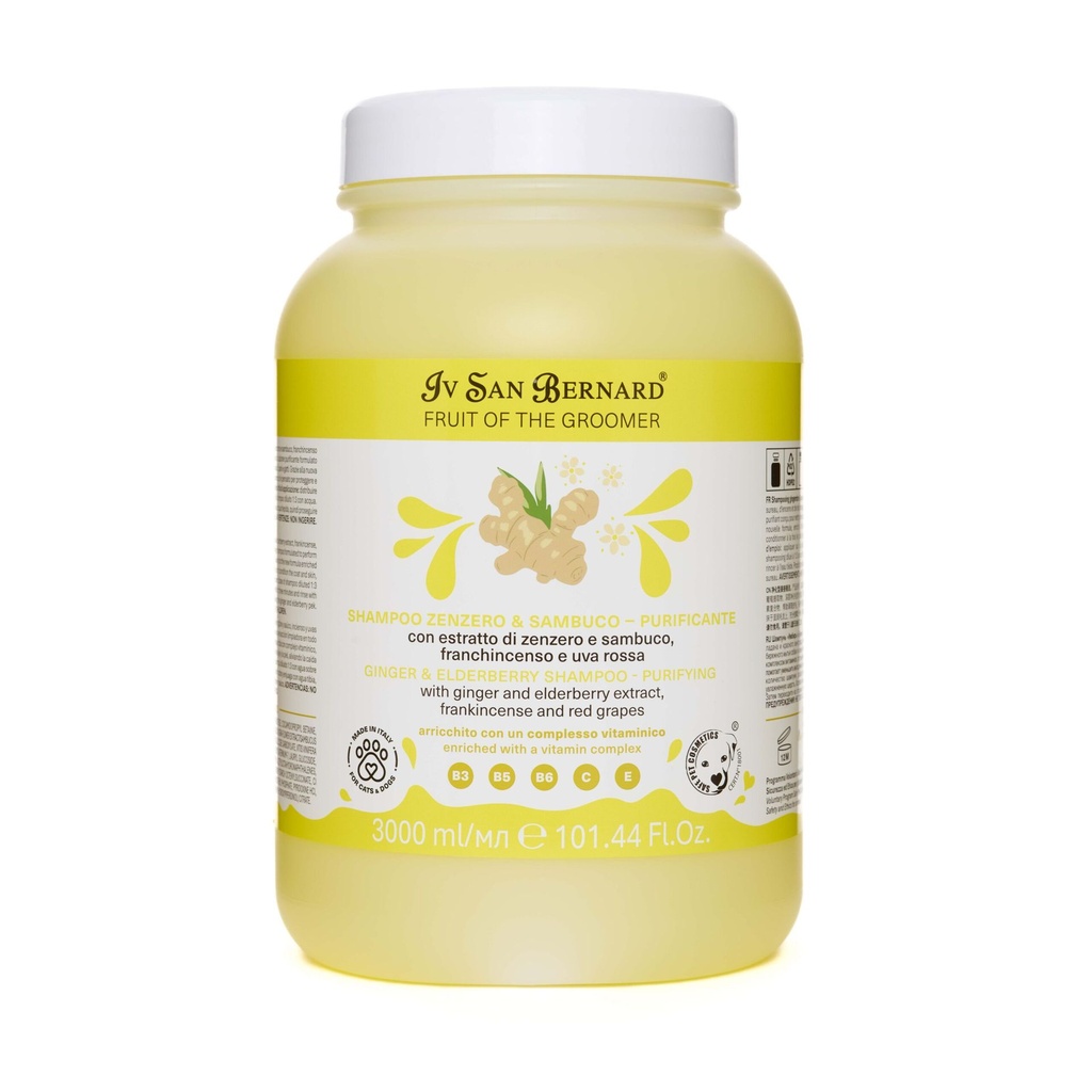 [FRUSHAZEN3000] Fruit of the Groomer - Shampoing Gingembre et Sureau - 3 L