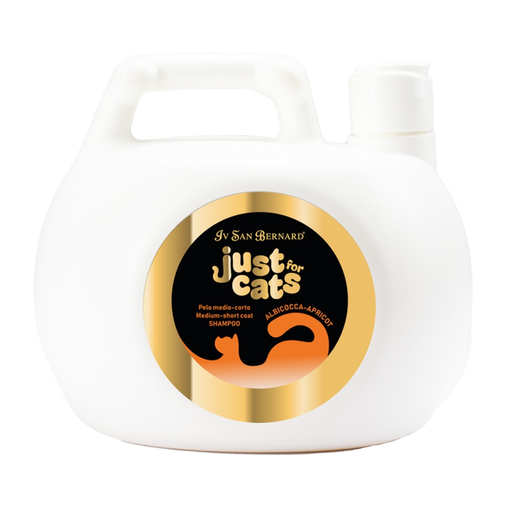 [SHAAL1000] Just for Cats - Shampoing Abricot Poil Mi-long/Court - 1 L